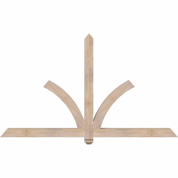 Ekena Millwork Redmond Smooth Timber Gable Bracket, Douglas Fir, 72"W x 42"H x 3 1/2"D x 3 1/2"F, 14/12 Pitch GBW072X42X0404RED00SDF - main